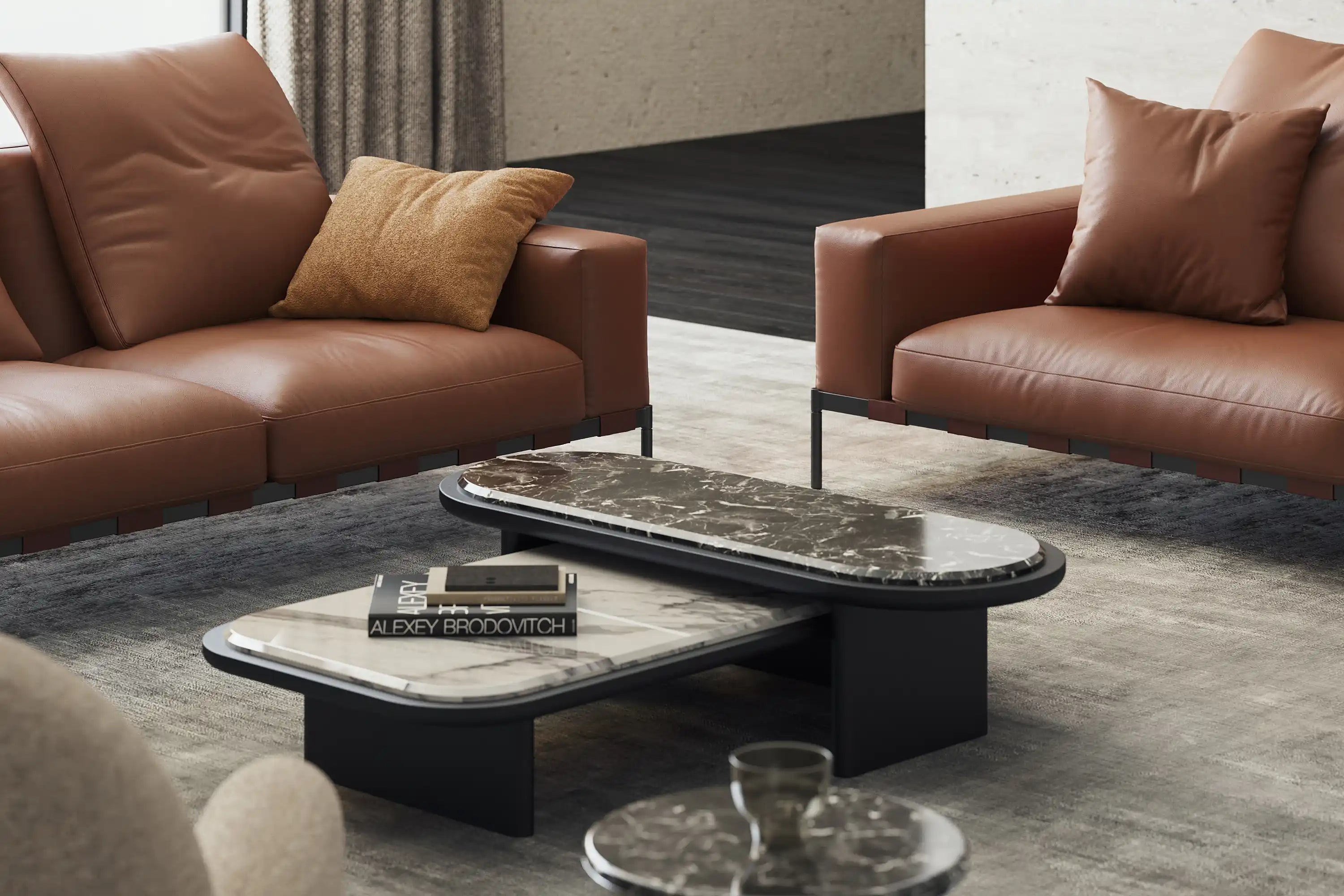 SHI GUANG Series | Sculpted Horizon Coffee Table
